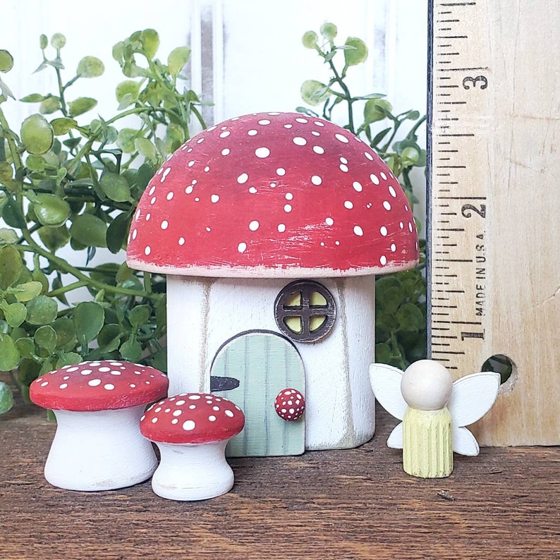 DIY Mushroom Fairy House Kit Micro Fairy House Accessories Set Indoor Plant Houseplant Decor Mini Fairy Garden Playset image 3