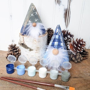 DIY Winter Gnome Painting Kit Winter Christmas Gnomes DIY Wood Craft Kit Holiday Gift Idea Kids Christmas Gifts Group Activity image 5