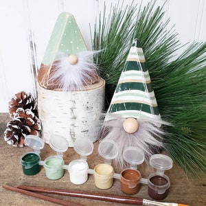 DIY Winter Gnome Painting Kit Winter Christmas Gnomes DIY Wood Craft Kit Holiday Gift Idea Kids Christmas Gifts Group Activity image 6