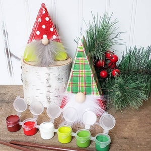 DIY Winter Gnome Painting Kit Winter Christmas Gnomes DIY Wood Craft Kit Holiday Gift Idea Kids Christmas Gifts Group Activity image 4