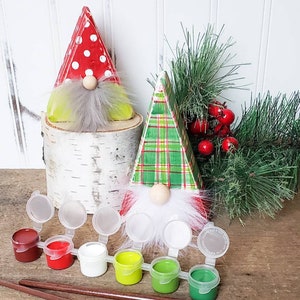 DIY Winter Gnome Painting Kit Winter Christmas Gnomes DIY Wood Craft Kit Holiday Gift Idea Kids Christmas Gifts Group Activity image 2