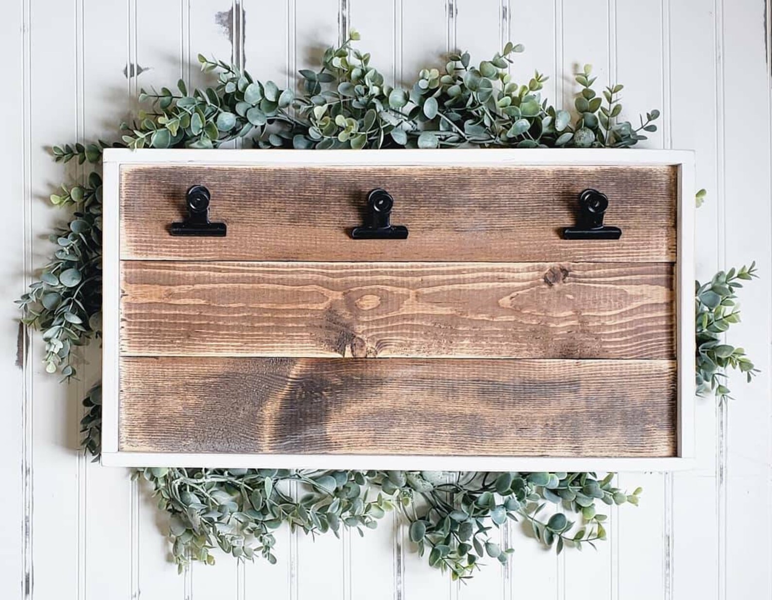 Rustic Photo Display Board Reclaimed Wood Photo Display Etsy