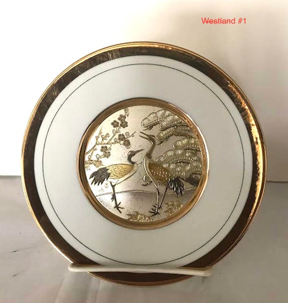 24kt Gold Japanese Vintage Unique Porcelain Plates - Etsy