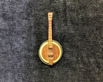 SELTENE Banjo Pin Vintage Musikalische Banjo Pin