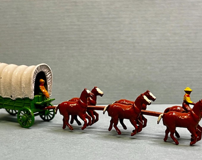 Lesney Matchbox Covered Wagon and Horses - 1950s Miniature Model - Etsy