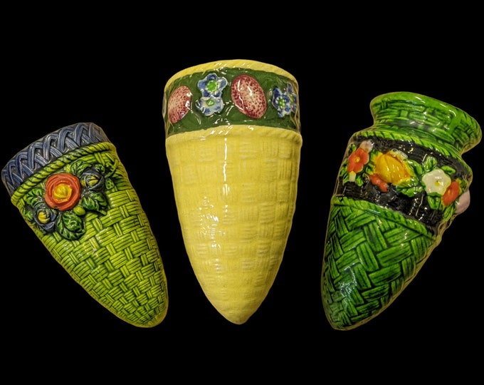 Vintage Ceramic Bird Wall Pocket Mid Century Home Decor Wall Hanger Etsy