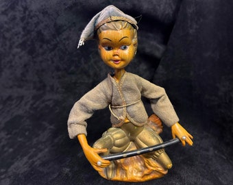 Tilso Pixie Playing Pipe- Mid Century Modern Vintage Figurine