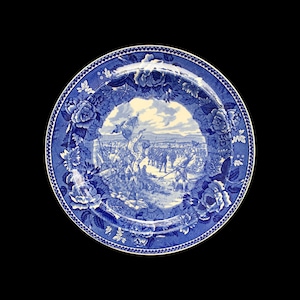 Wedgwood Etruria Flow Blue Fort Ticonderoga China Plate