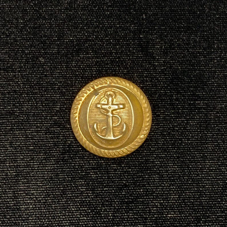 Anchor and Rope U.S. Navy Button Vintage US Naval Uniform Button Etsy