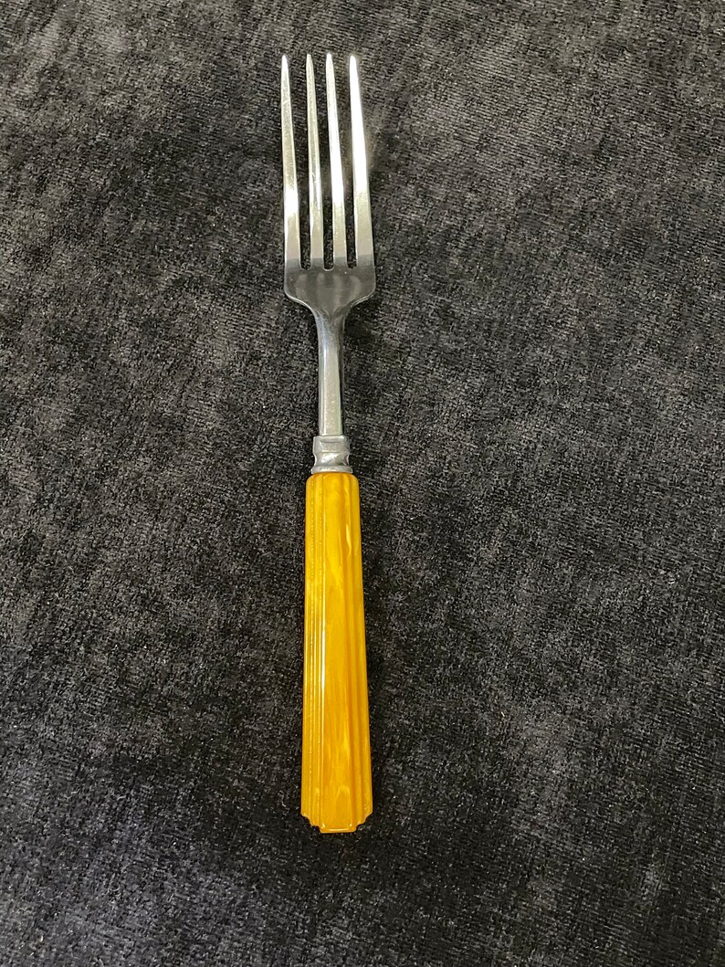 Butterscotch Bakelite Art Deco Beveled Handled Spoon Butte - Etsy