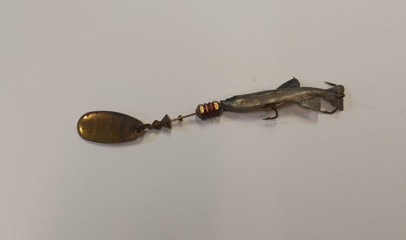 Vintage Mepp's Comet Fishing Lure Rubber Fish With 3 Way Hooks 
