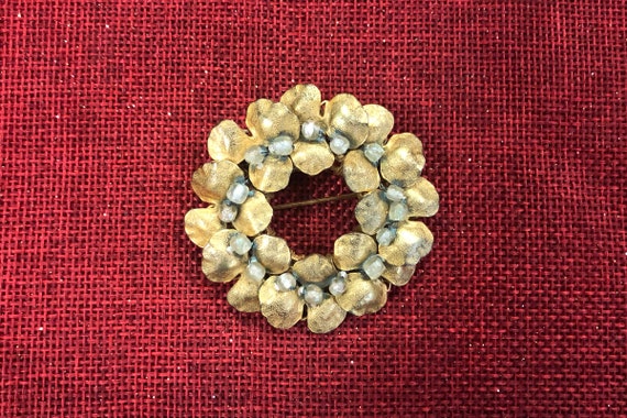 Miriam Haskell Antique Gilt Flowers