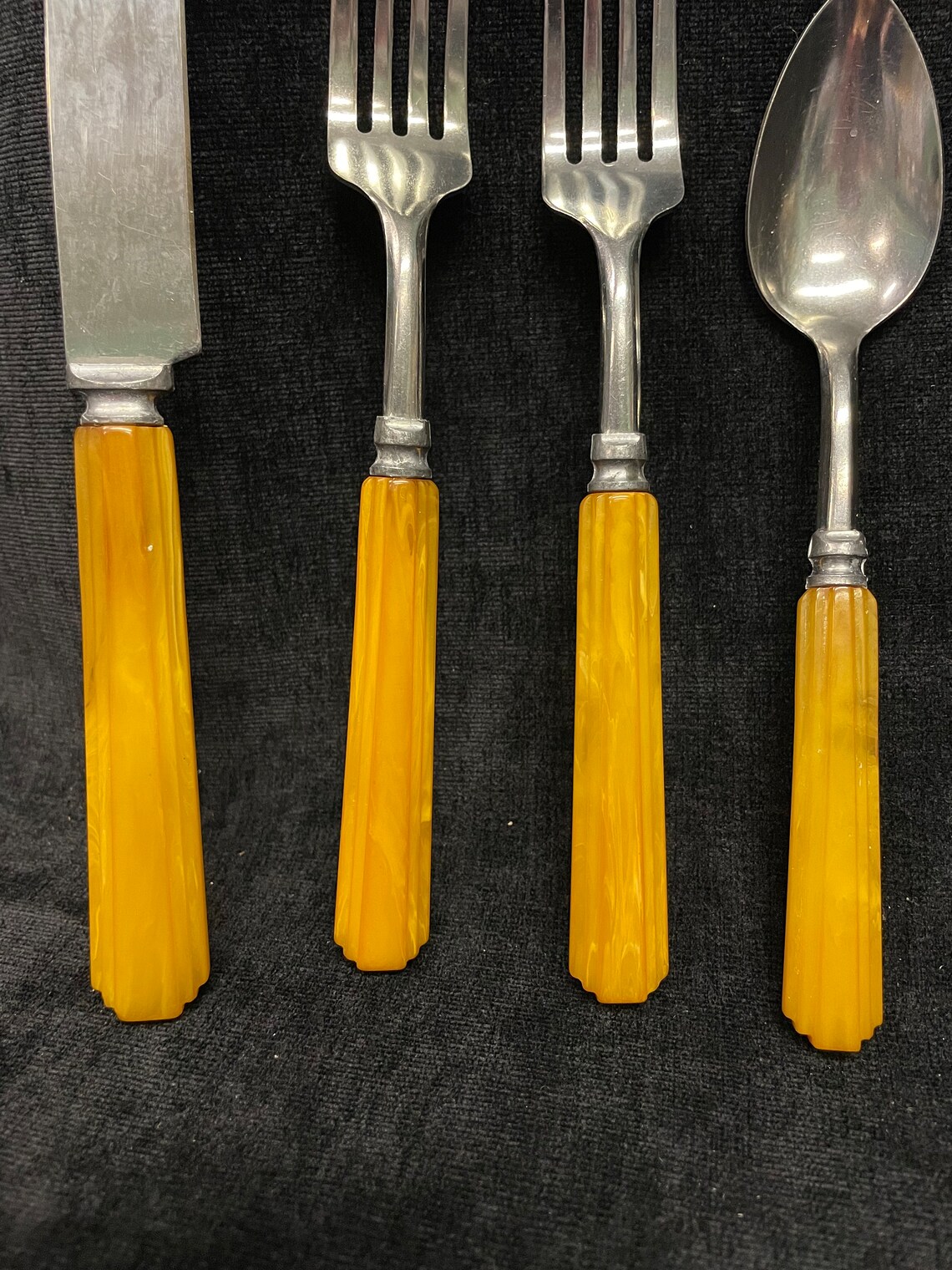 Butterscotch Bakelite Art Deco Beveled Handled Spoon Butte - Etsy