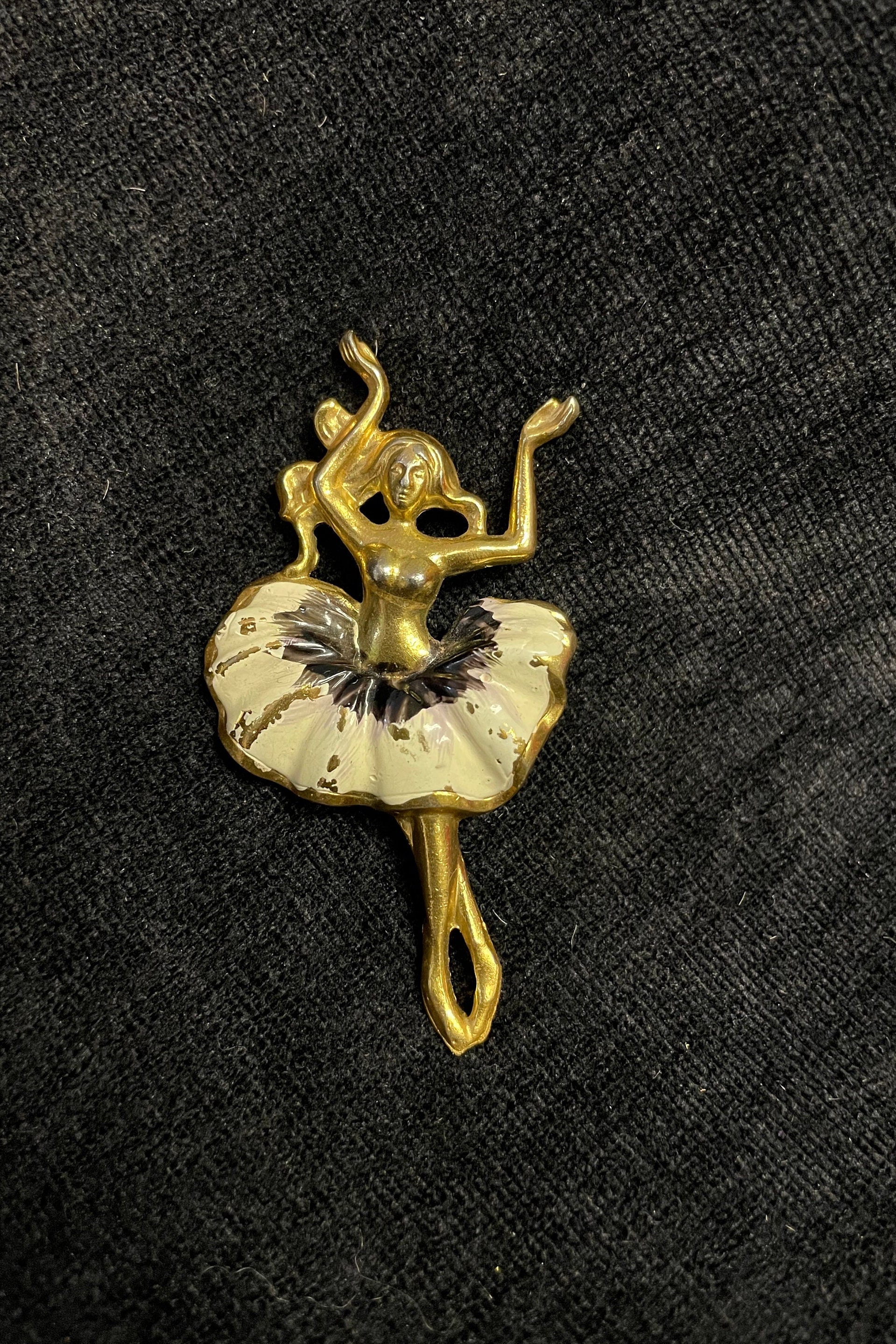 Gold Ballerina Dancer Pin Brooch Vintage Ballerina Pin Etsy