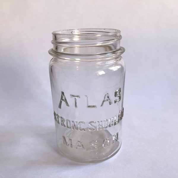 Atlas Strong Shoulder Mason Jar - Etsy