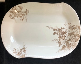 Johnson Brothers Colombia Pattern Semi Porcelain Antique Platter - 1890s