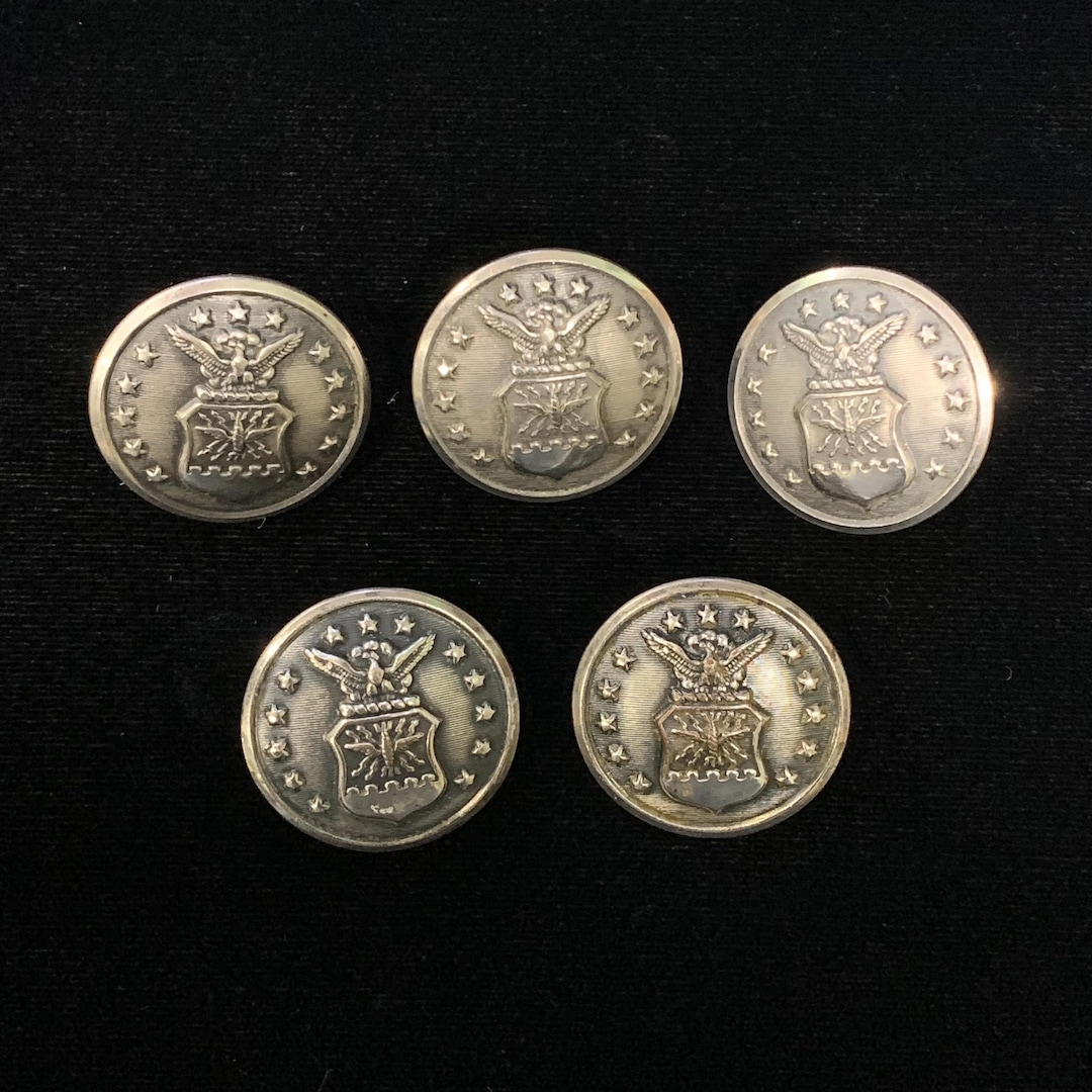 Lockheed Martin Button U.S. Airforce Uniform Buttons - 3 Marked Scovill MFG Co. Waterbury - 2 ...