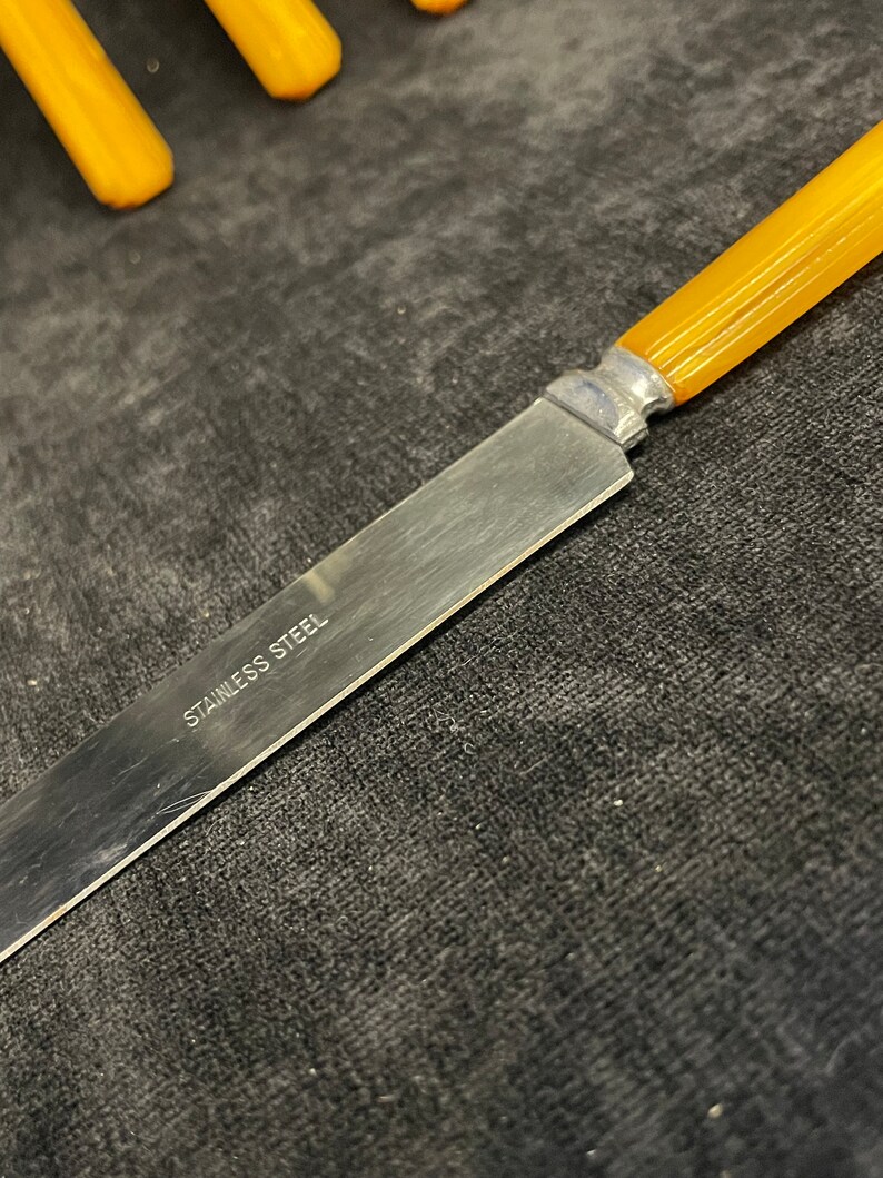 Butterscotch Bakelite Art Deco Beveled Handled Spoon Butte - Etsy