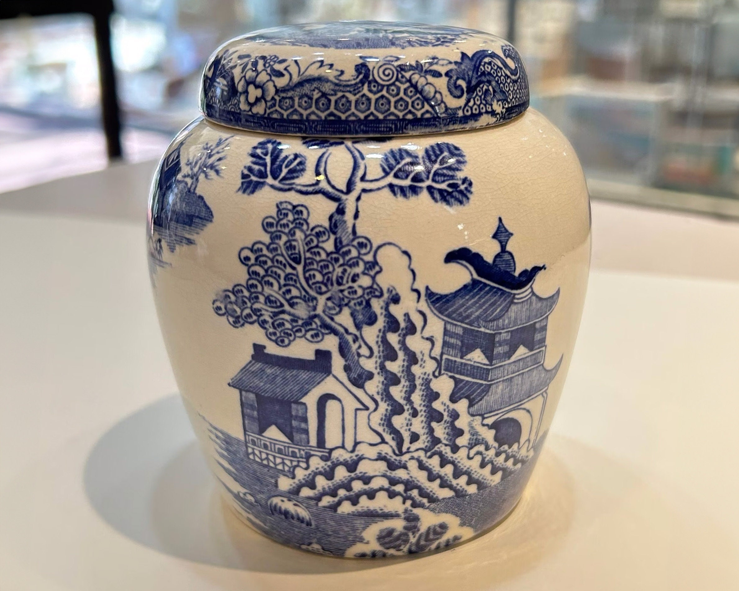 Mason's Patent Ironstone China Ginger Jar and Lid- Made in England