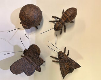 Metall Briefbeschwerer Käfer - Insekten Briefbeschwerer - 4 einzeln Verkauft - Marienkäfer Briefbeschwerer - Ameisen Briefbeschwerer - Fliegen und Motten Briefbeschwerer