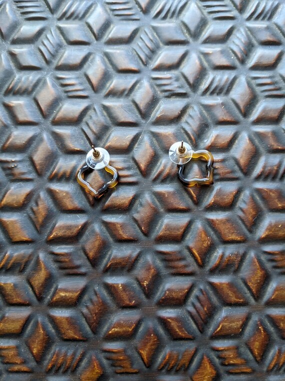 Tortoise Shell Drop Earrings - Post Earrings with… - image 6