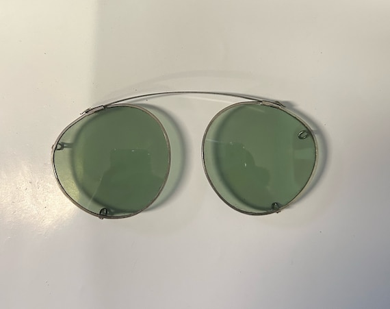 Off-White Clip On Sunglasses in Black/Green Off-White