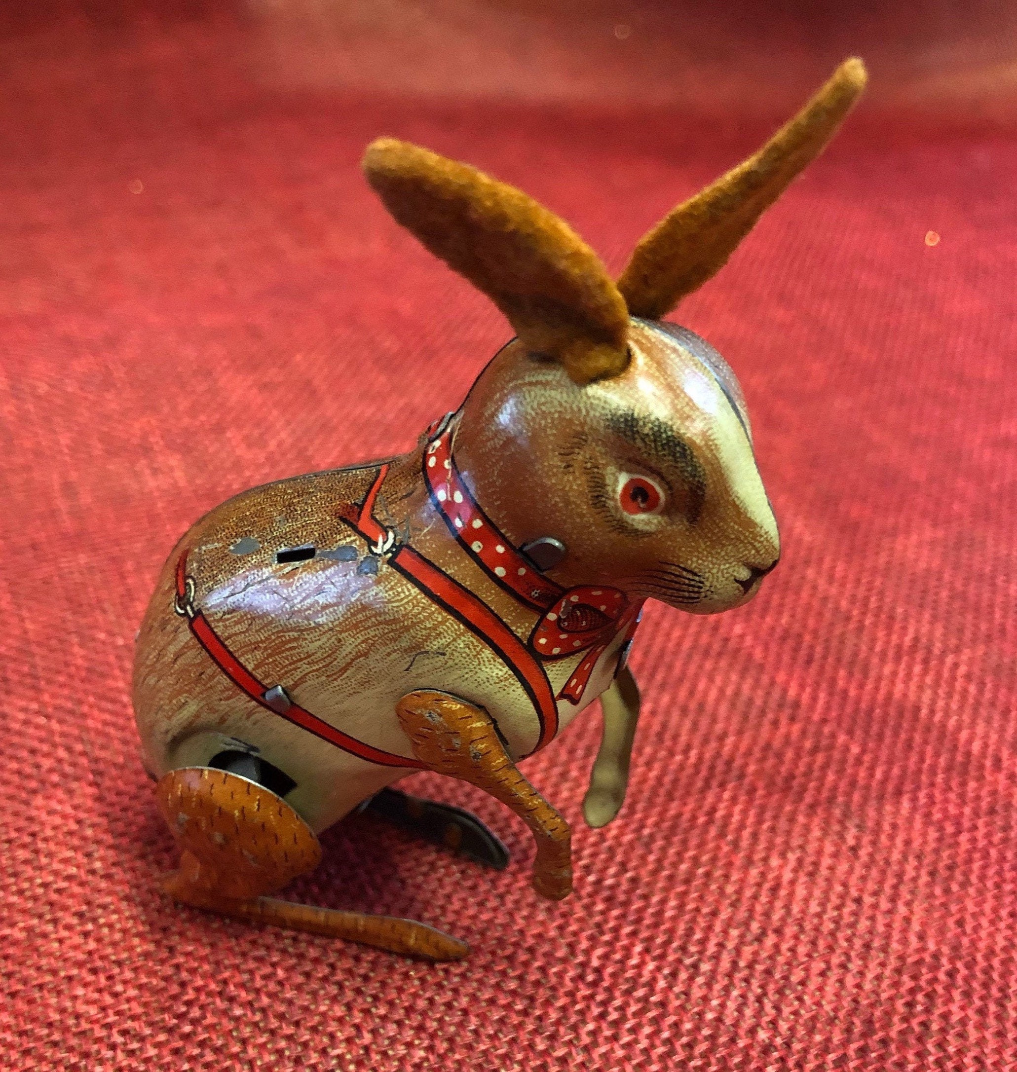 Wind up Tin Litho Bunny, Vintage Easter Bunny - Made in Germany - Etsy
