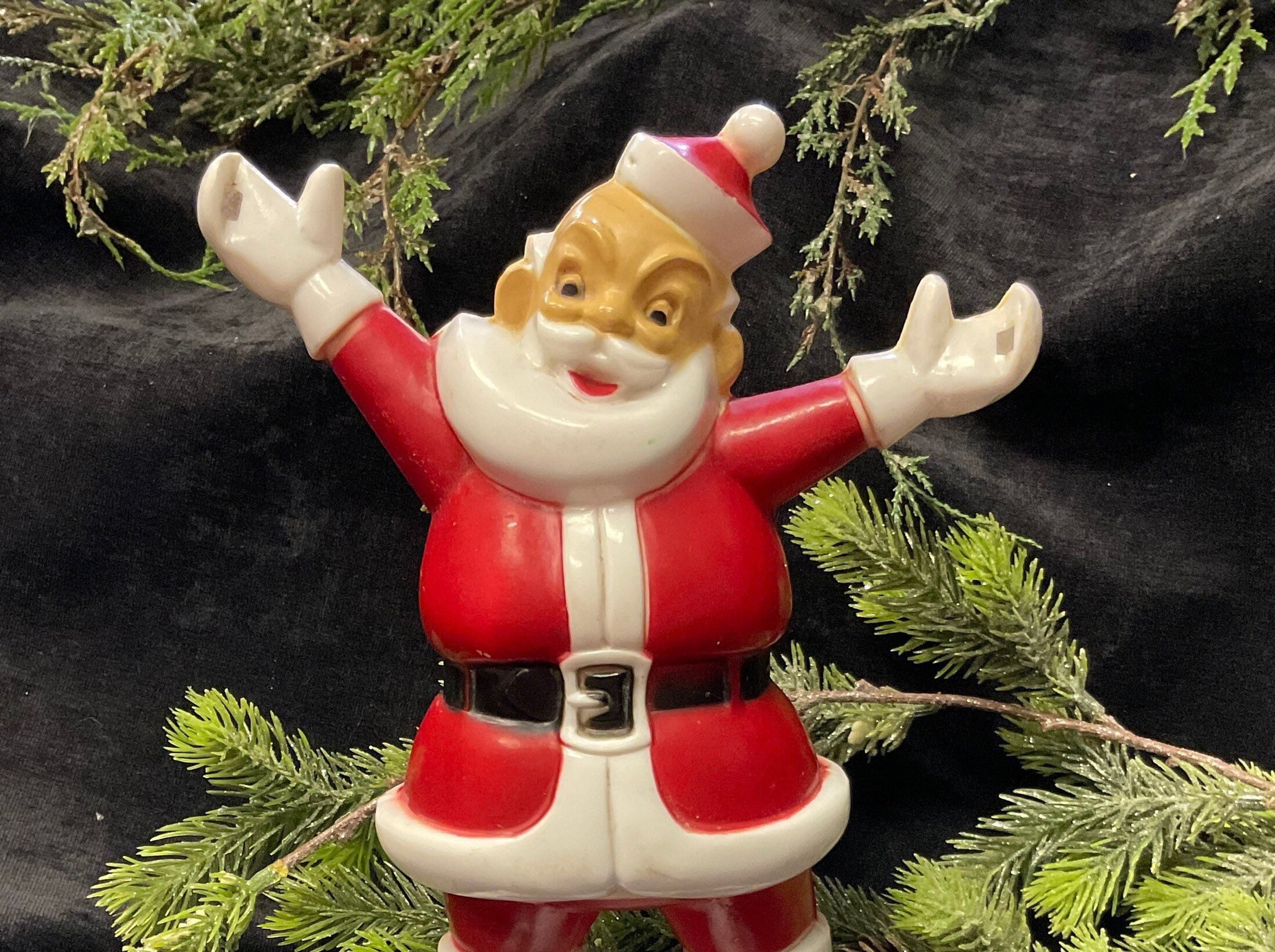 Vintage hard plastic christmas decorations Clearance