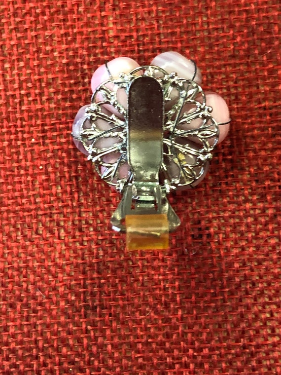 Hobé Flower Clip-On Earrings - image 5