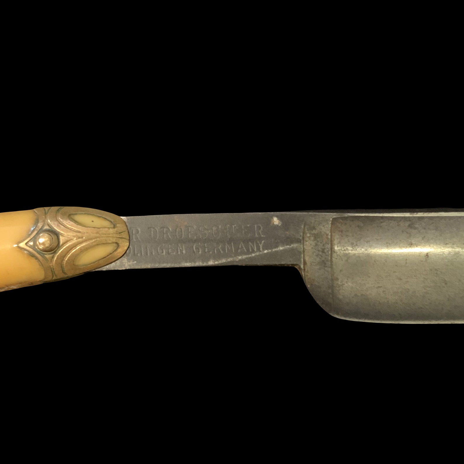 Celluloid Velvo Straight Razor - S.R. Droescher Solingen Germany ...