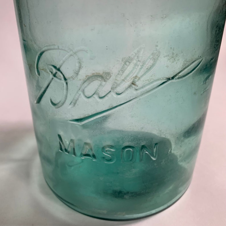 Large Ball Mason Jar Half Gallon Round Shoulder Zinc Lid Etsy