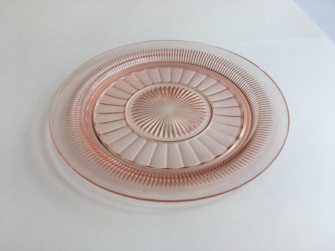Coronation Pink Anchor Hocking Pink Depression Glass Plates Etsy