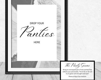 Drop Your Panties Lingerie Shower Game | The Panties Game | Printable PDF Download