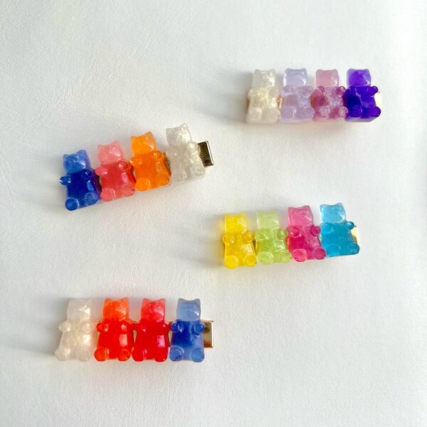 Gummy Bear clips, hair clips, alligator clips