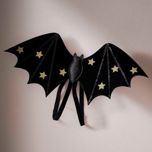 Kid Black Bat Costume Halloween Hooded Jumpsuit Romper Cosplay Vampire  Outfit with Wings Ears Gloves for Children Masquerade Party Set