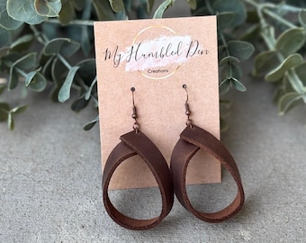 Pendientes de cuero/Aros de cuero/Pendientes de cuero/Aros/Pendientes hechos a mano