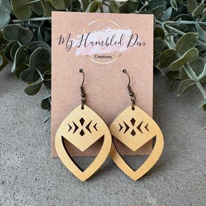 Wooden Earrings/Handmade Earrings/Unique Earrings/Wood/Handmade wooden earrings
