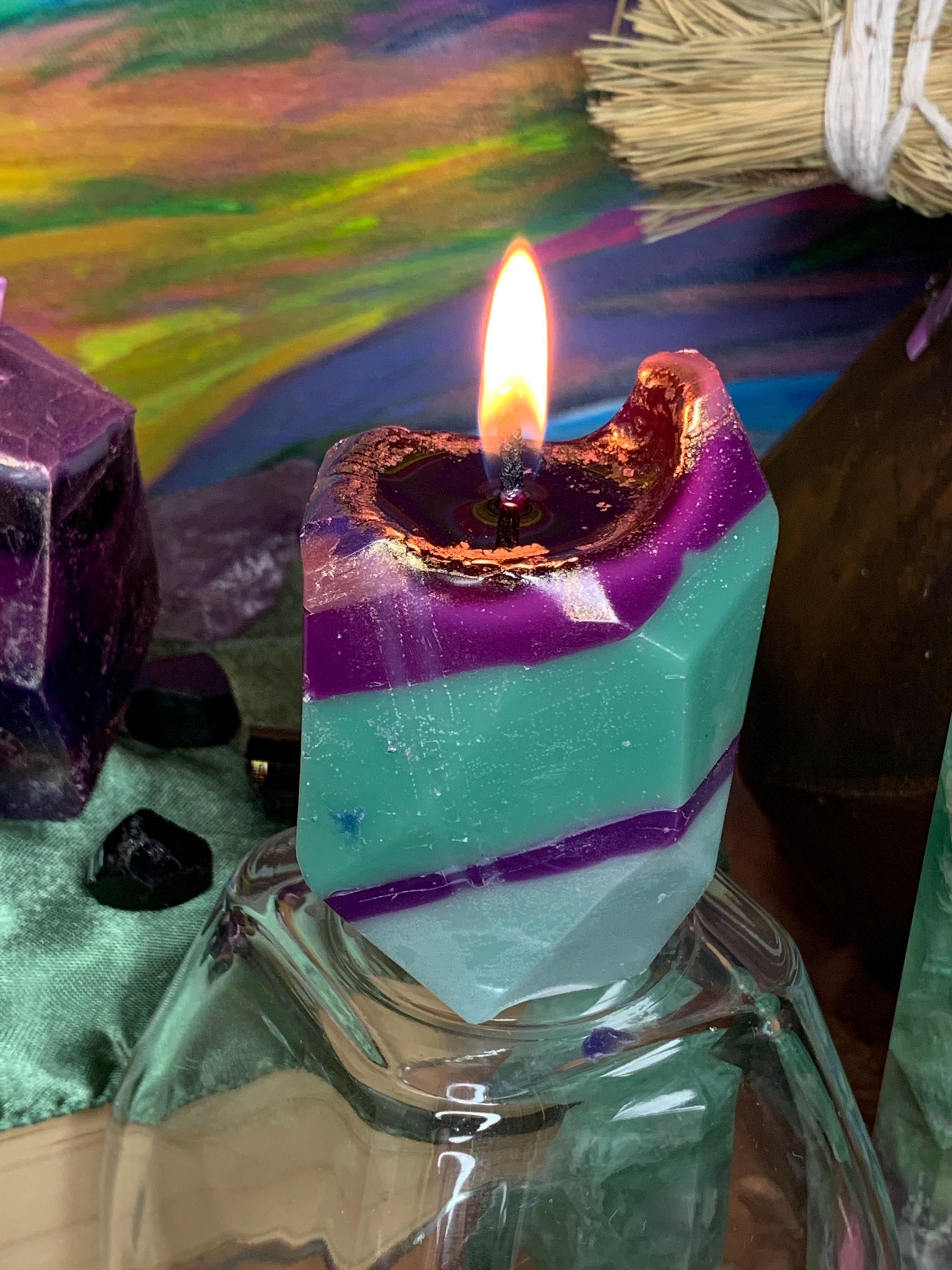 Hidden Gem Crystal Candles/ Made To Order Intention Etsy