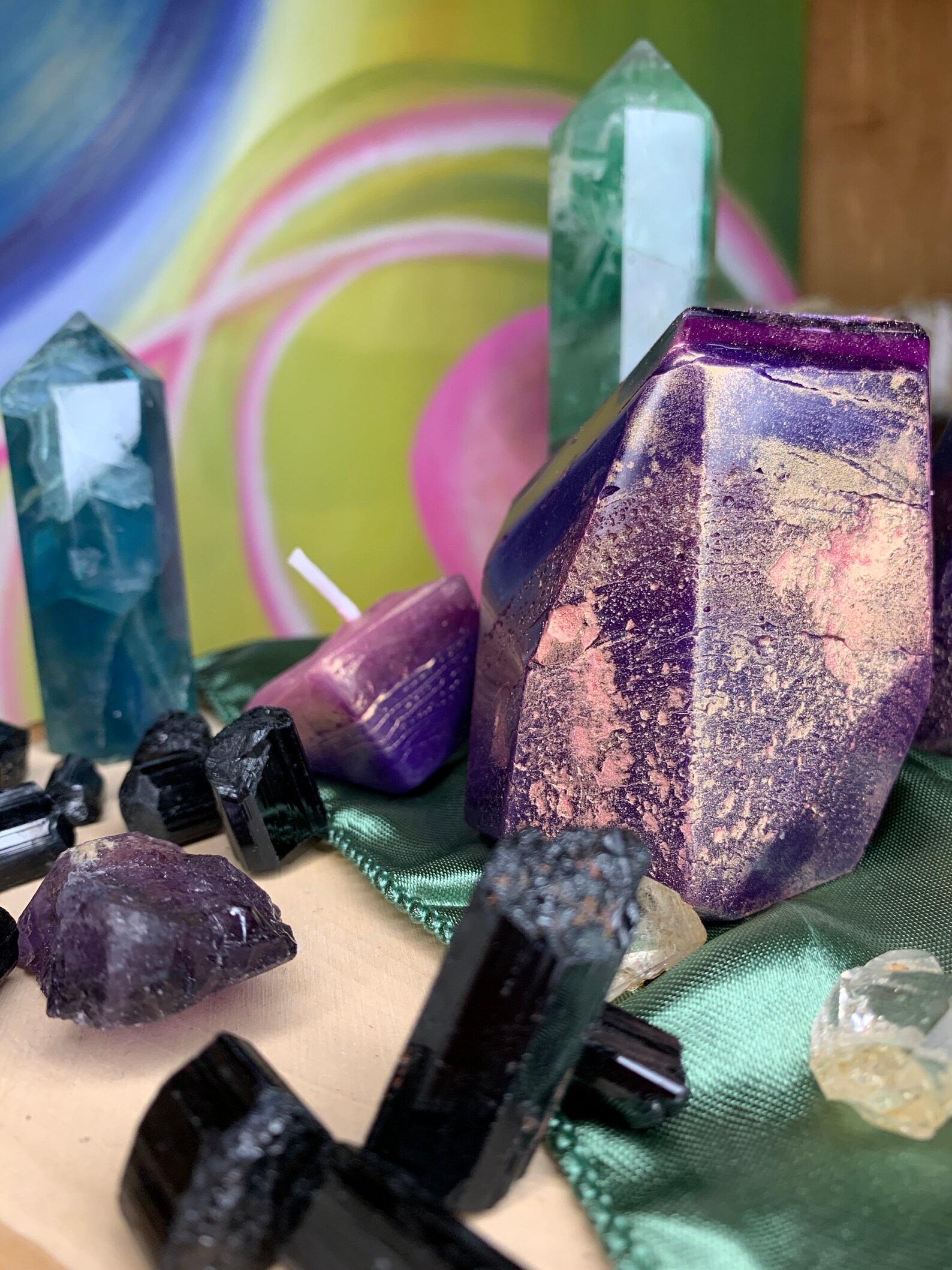 Hidden Gem Crystal Candles/ Made To Order Intention Etsy