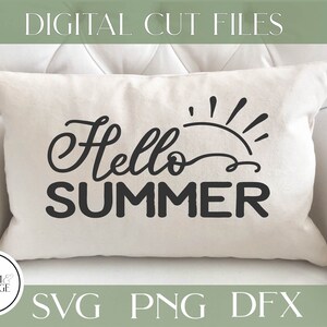 Hello Summer Svg, for Cricut or Silhouette, Summer Farmhouse svg, Farmhouse sign svg, Summer sign, Hello summer cutfile, cutfiles for summer