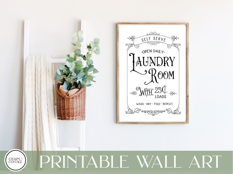 Laundry Room Wall Art Instant Download Laundry Room Etsy
