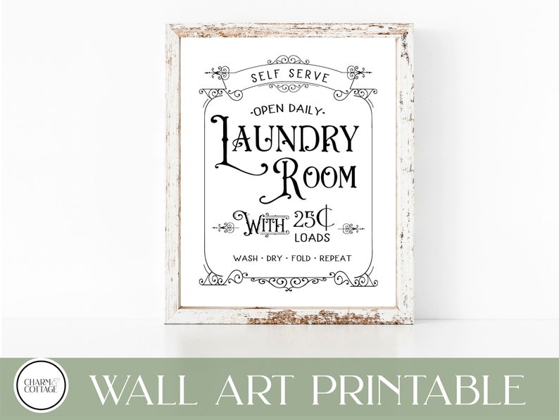 Laundry Room Wall Art Instant Download Laundry Room Etsy