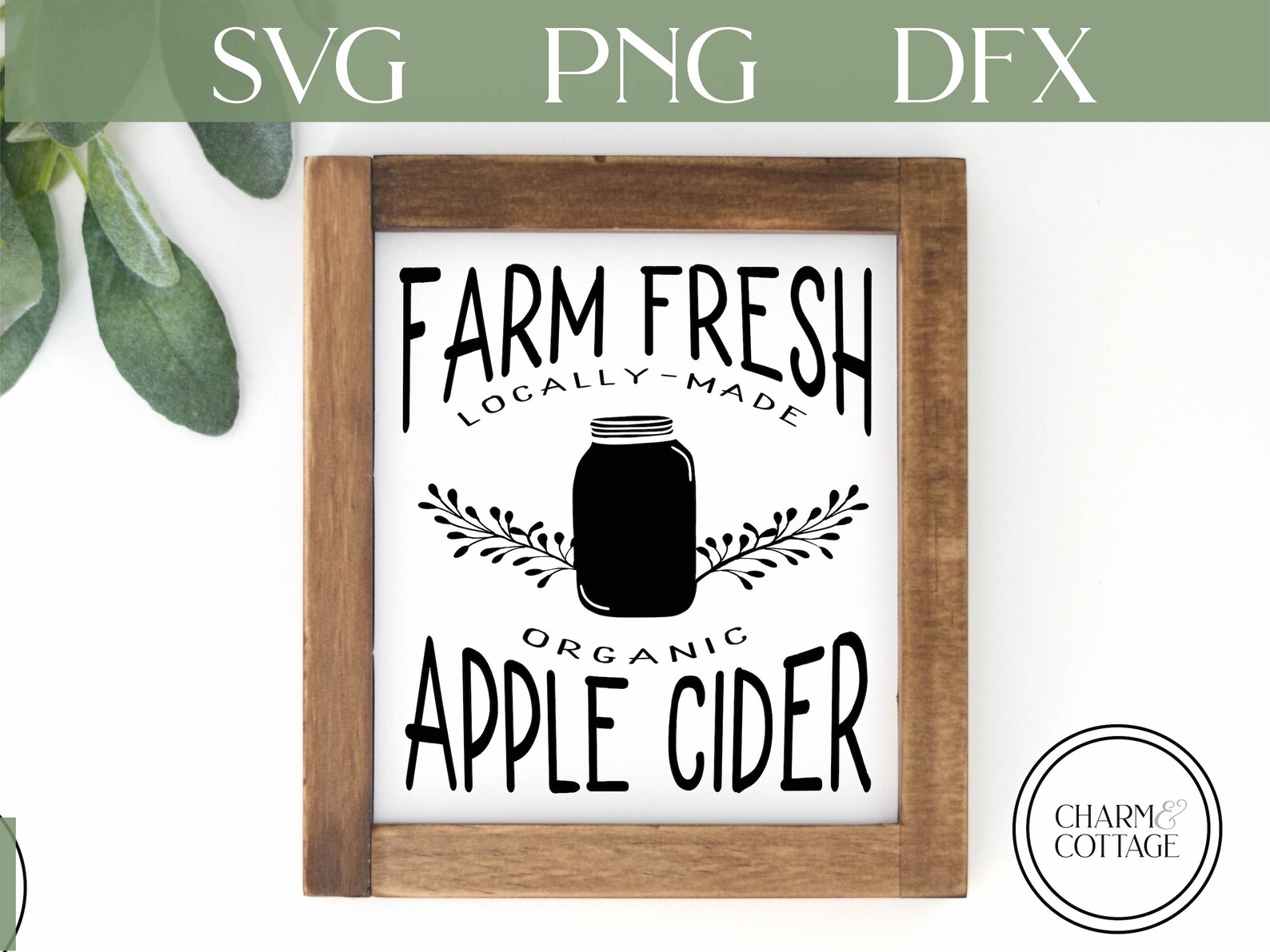 Farm Fresh Apple Cider Svg Cricut or Silhouette Farmhouse Etsy