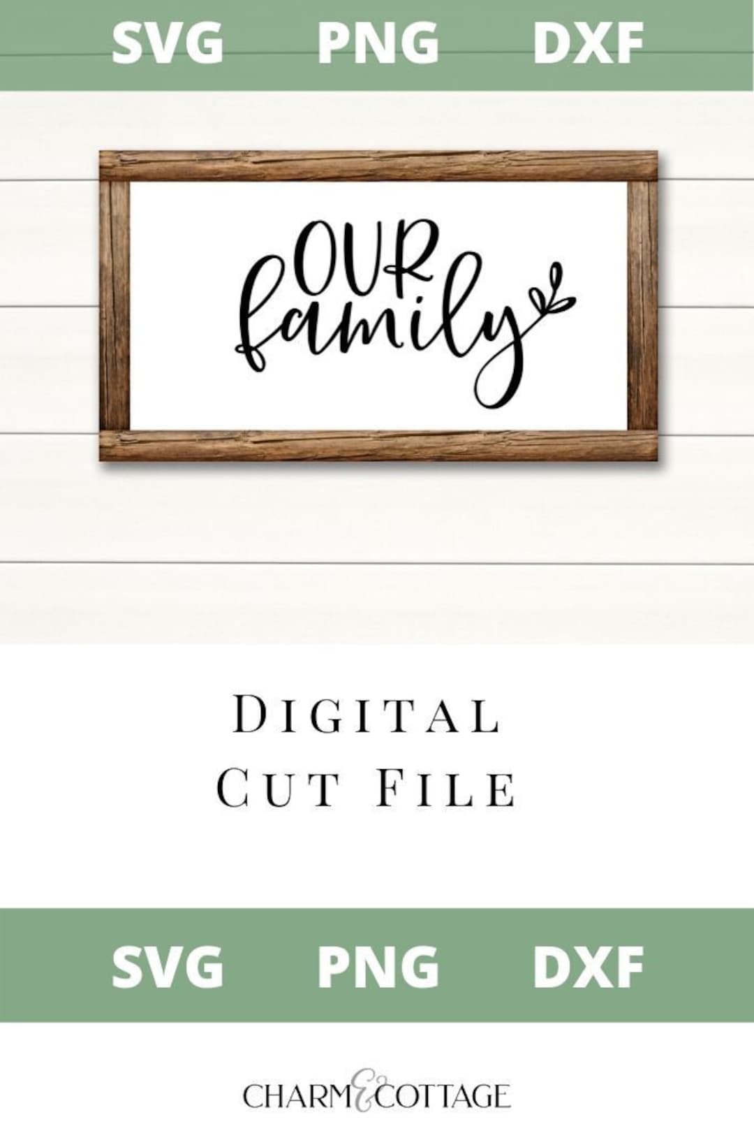 Our Family Cut File, Cricut or Silhouette, Farmhouse Sign Svg - Etsy