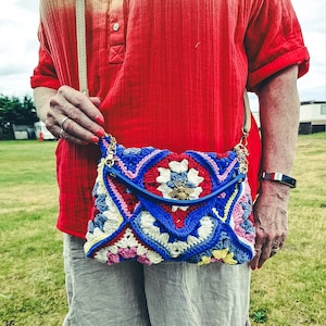 Moroccan Tiles Cross Body Bag Crochet Pattern (includes 2 versions), Crochet Bag Pattern, Cross Body Bag Pattern,