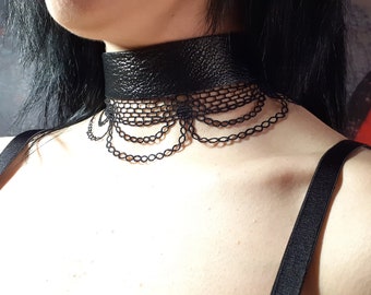 Girocollo in pizzo nero vittoriano: collana in costume gotico - Italia