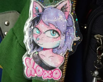 Traditional Fursona Con Badge Commission Furry Identity PHYSICAL Item A6 and A5 Size