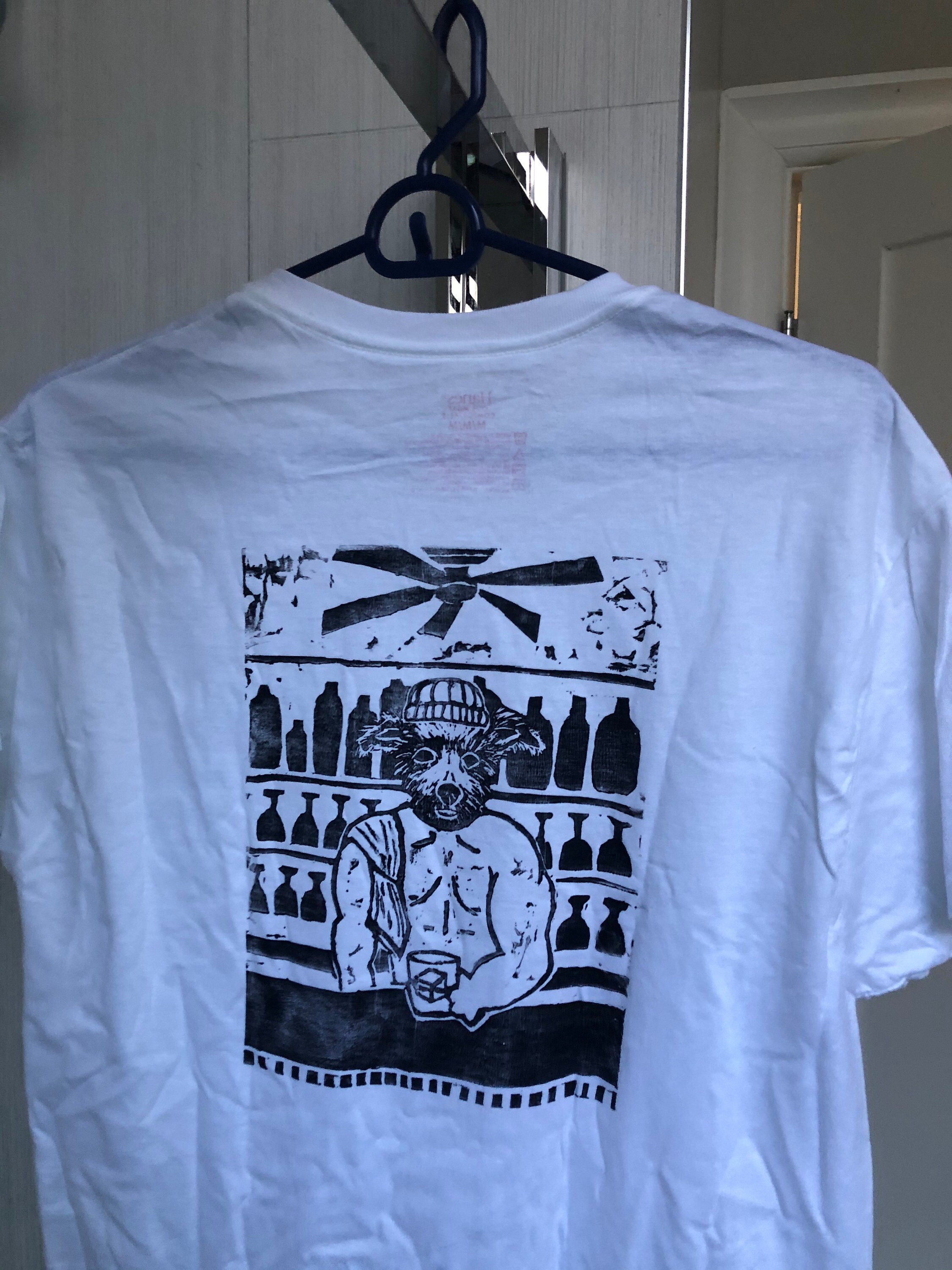 Block Print Tshirt 'housebroken Tavern' Etsy