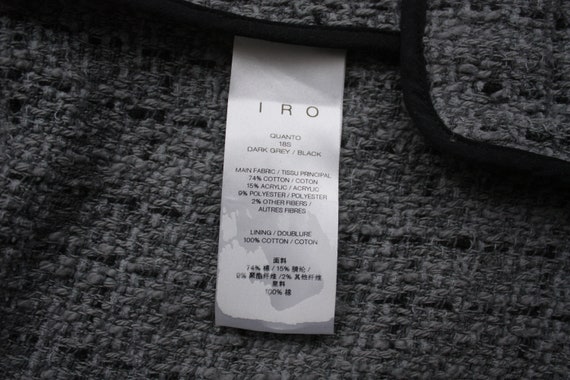 Iro Paris QUANTO Blazer S18 Dark Grey / Black Wom… - image 5