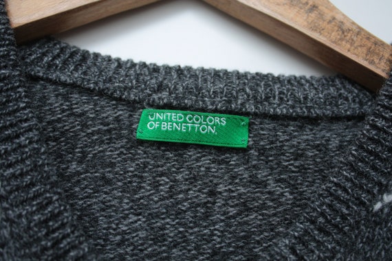 United Colors Of Benetton Gray Wool Sweater Made … - image 4